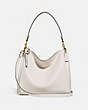 COACH®,SHAY SHOULDER BAG,Leather,Large,Brass/Chalk,Front View