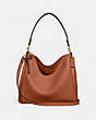 COACH®,SHAY SHOULDER BAG,Leather,Large,Brass/1941 Saddle,Front View
