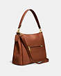 COACH®,SHAY SHOULDER BAG,Leather,Large,Brass/1941 Saddle,Angle View
