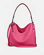 COACH®,SHAY SHOULDER BAG,Leather,Large,Pewter/Confetti Pink,Front View