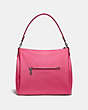 COACH®,SHAY SHOULDER BAG,Leather,Large,Pewter/Confetti Pink,Back View