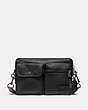 COACH®,PACER MODULAR CROSSBODY WITH COACH PATCH,n/a,Small,Black Copper/Black,Front View