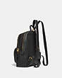 COACH®,CARRIE BACKPACK,Pebbled Leather,Large,Brass/Black,Angle View
