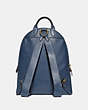 COACH®,CARRIE BACKPACK,Pebbled Leather,Large,Brass/Dark Denim,Back View