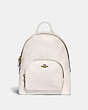 COACH®,CARRIE BACKPACK,Pebbled Leather,Large,Brass/Chalk,Front View