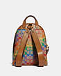 COACH®,CARRIE BACKPACK 23 IN RAINBOW SIGNATURE CANVAS,Coated Canvas,Brass/Tan Penny Multi,Back View