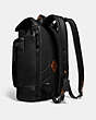 COACH®,PACER UTILITY BACKPACK WITH COACH PATCH,n/a,X-Large,Black Copper/Black,Angle View