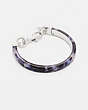 COACH®,SCULPTED SIGNATURE CHARM BANGLE,resin,Silver/Blue,Front View