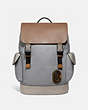 COACH®,RIVINGTON BACKPACK IN COLORBLOCK WITH COACH PATCH,n/a,Large,Black Copper/Washed Steel,Front View