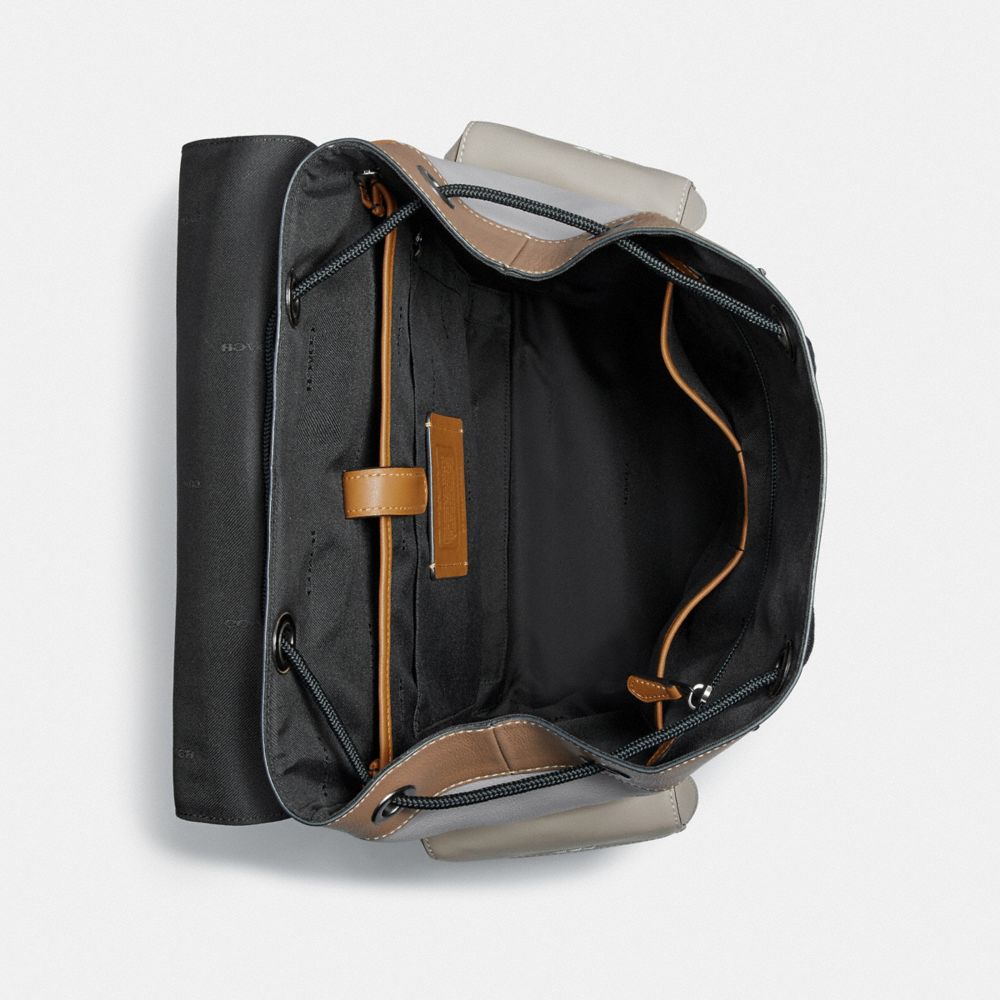 COACH®,Rivington Backpack In Colorblock With Coach Patch,,Inside View,Top View