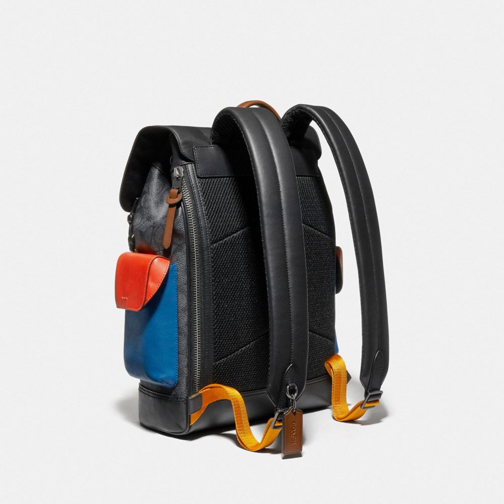 COACH Rivington Backpack In Colorblock Signature Canvas With