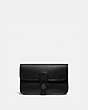 COACH®,TURNLOCK TAB BELT BAG,Leather,Mini,Black Copper/Black,Front View