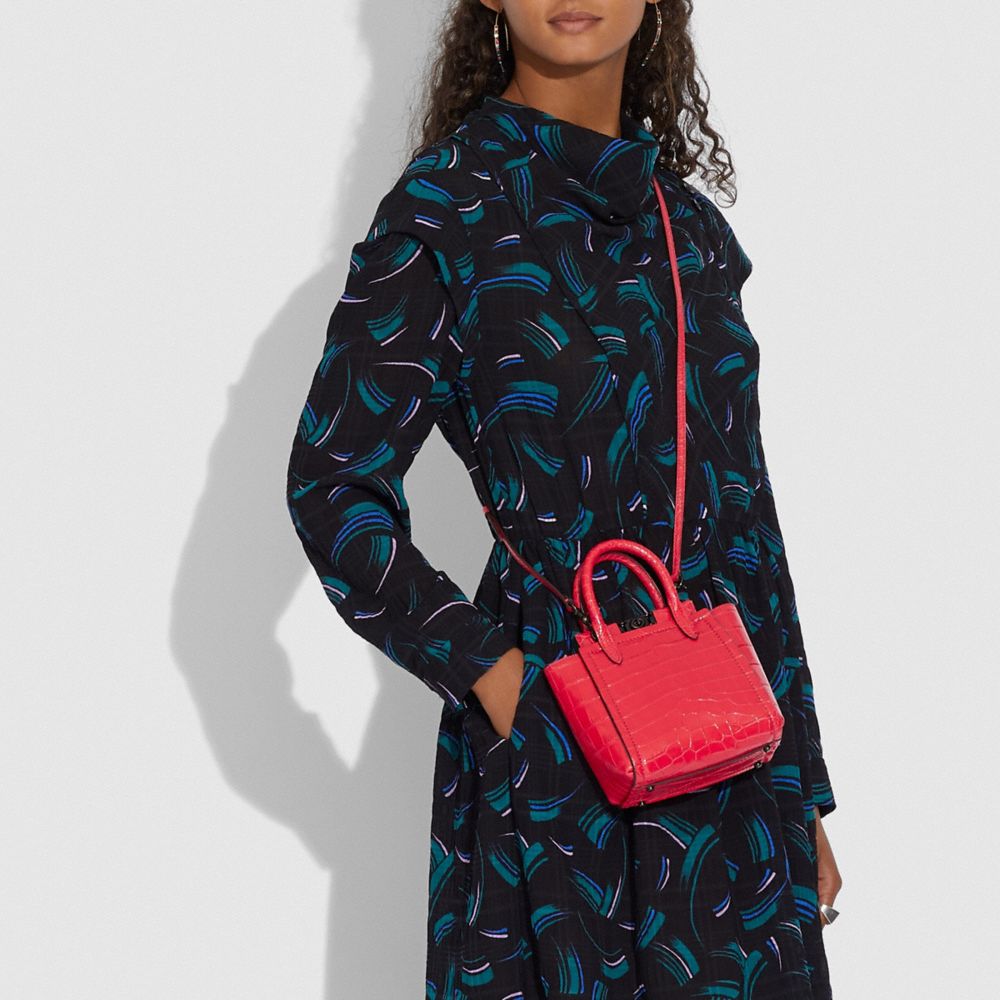 COACH®,Troupe Tote 16 In Alligator,,Detail View
