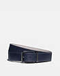 COACH®,ROLLER BUCKLE CUT-TO-SIZE REVERSIBLE BELT, 38MM,Leather,Midnight/Bone,Front View