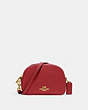 COACH®,MINI SERENA CROSSBODY,Leather,Mini,Gold/1941 Red,Front View