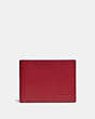 COACH®,SLIM BILLFOLD WALLET,Sport calf leather,Mini,Brick Red,Front View