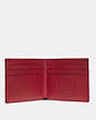 COACH®,SLIM BILLFOLD WALLET,Sport calf leather,Mini,Brick Red,Inside View,Top View
