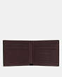 COACH®,SLIM BILLFOLD WALLET,Sport calf leather,Mini,Mahogany Brown,Inside View,Top View