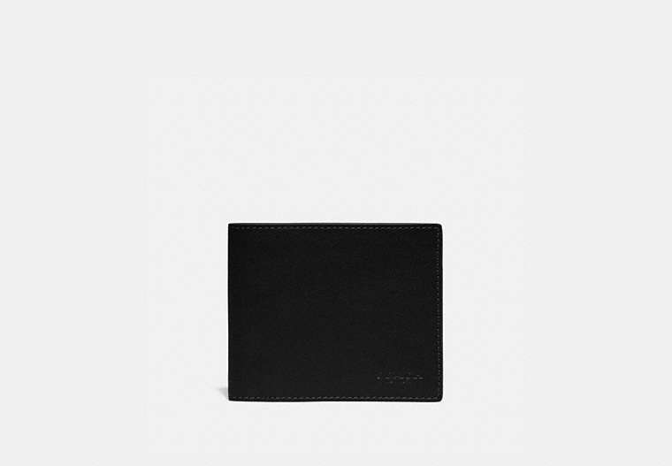 COACH®,3-IN-1 WALLET,Calf Leather,Black,Front View