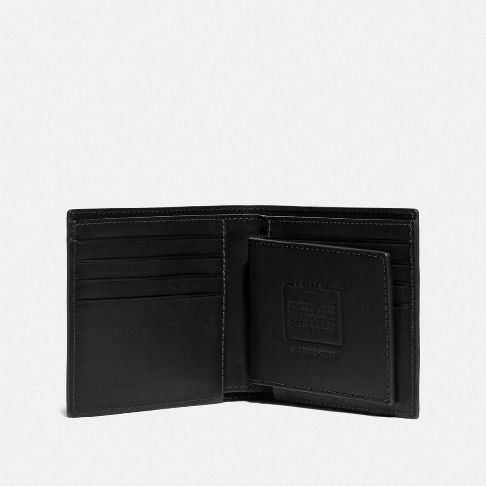 COACH®,3-IN-1 WALLET,Calf Leather,Mini,Black,Inside View,Top View