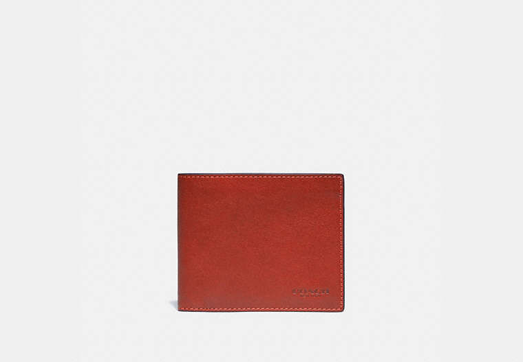 COACH®,3-IN-1 WALLET,Calf Leather,Mini,Red Sand,Front View