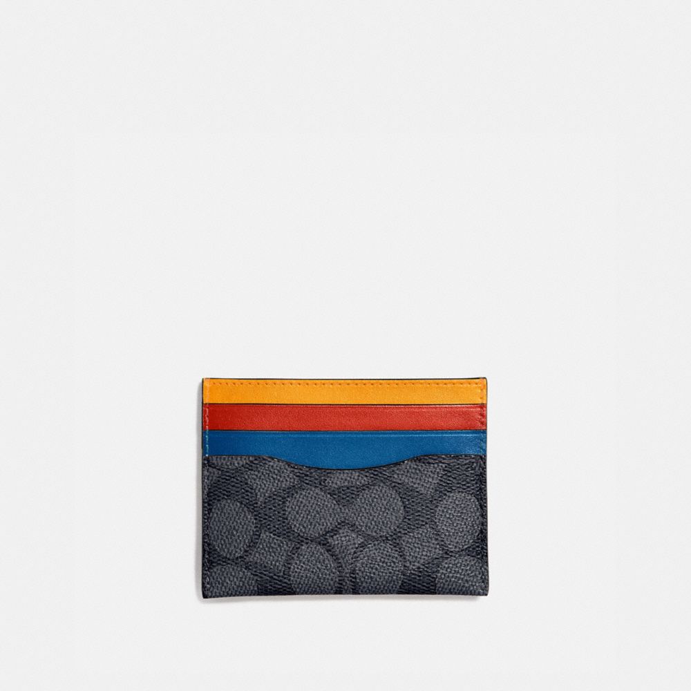 Card Case In Colorblock Signature Canvas