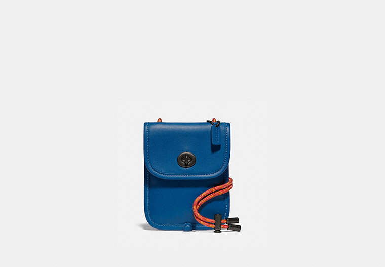 COACH®,TURNLOCK POUCH 10,Leather,Mini,Pacific,Front View