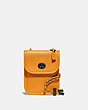 COACH®,TURNLOCK POUCH 10,Leather,Mini,POLLEN,Front View