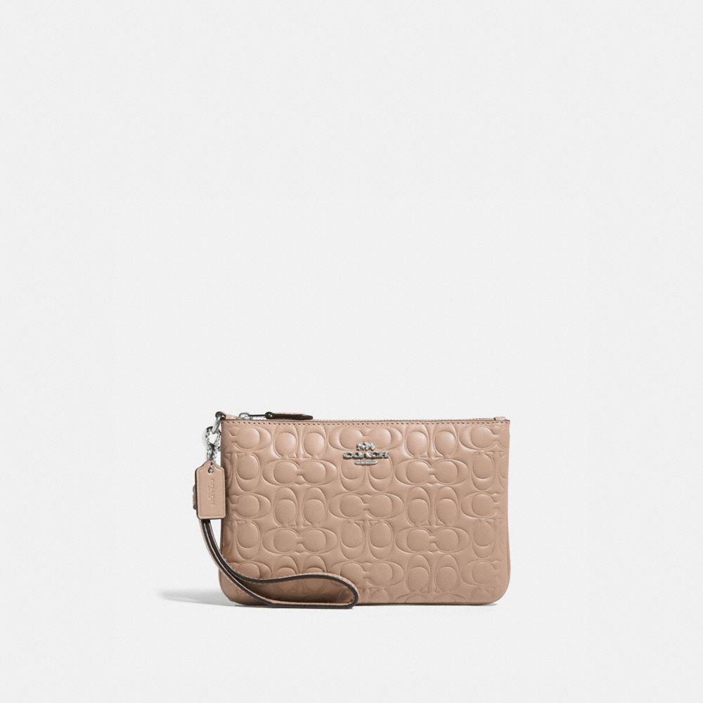 Coach leather 2024 small wristlet