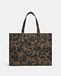 COACH®,TOTE 42 WITH RAINBOW SIGNATURE REXY,Coated Canvas,X-Large,Brass/Multi,Back View