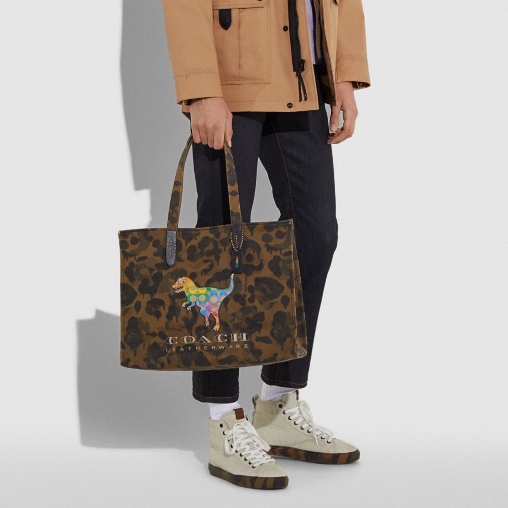 COACH®,Tote 42 With Rainbow Signature Rexy,,Detail View