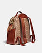 COACH®,BABY BACKPACK IN SIGNATURE CANVAS,Signature Coated Canvas,X-Large,Brass/Tan/Rust,Angle View