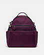 COACH®,BABY BACKPACK,Nylon,X-Large,Pewter/Boysenberry,Front View