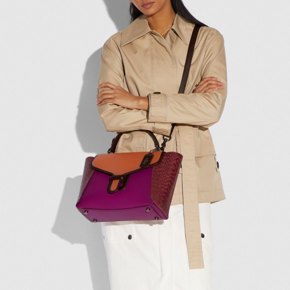 Courier Carryall With Snakeskin Detail