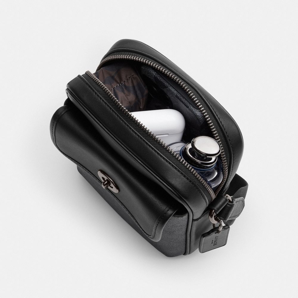 COACH®,Turnlock Crossbody Bag,,Inside View, Top View