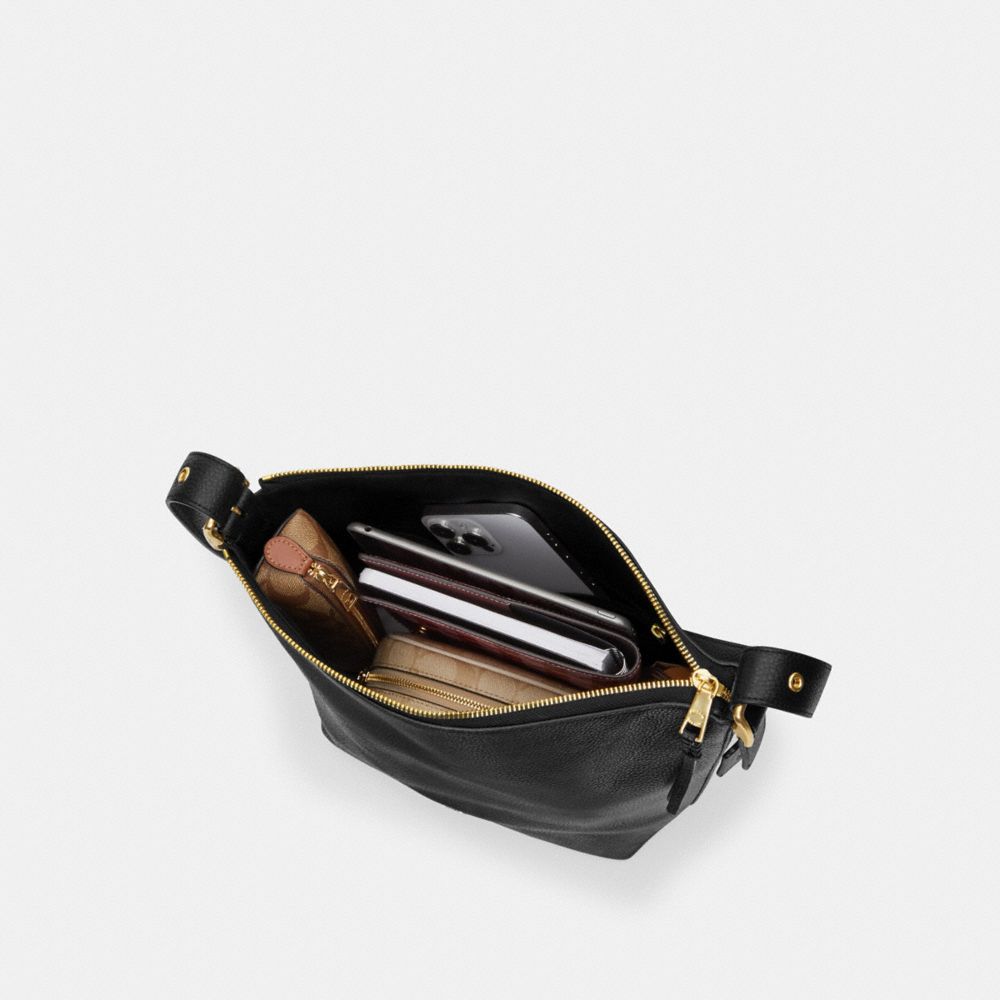 COACH®,Val Duffle Bag In Signature Canvas,Canvas,Leather,Crossbody,Piping,Adjustable,Casual,Brown,Collection