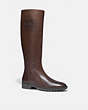 COACH®,FYNN BOOT IN ATHLETIC CALF,Leather,Walnut brown,Front View
