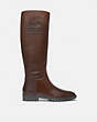 COACH®,FYNN BOOT IN ATHLETIC CALF,Leather,Walnut brown,Angle View