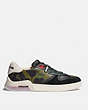 COACH®,CITYSOLE COURT SNEAKER WITH CAMO PRINT,Leather,Wildbeast,Angle View