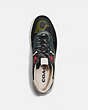 COACH®,CITYSOLE COURT SNEAKER WITH CAMO PRINT,Leather,Wildbeast,Inside View,Top View