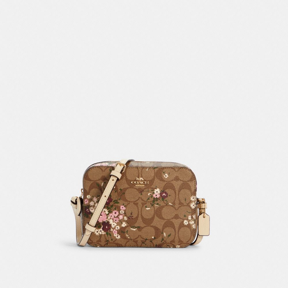 COACH®  Pencil Case In Signature Canvas With Jumbo Floral Print