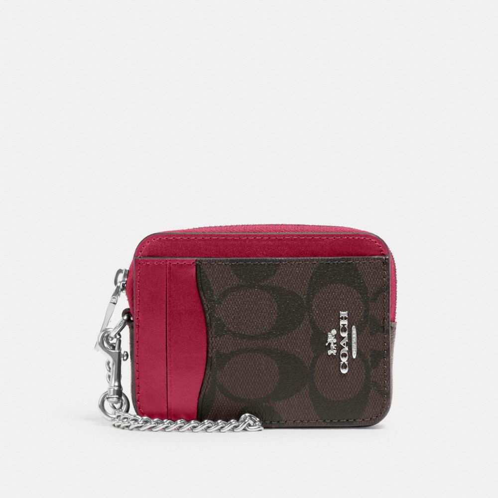 COACH Outlet Zip Card Case In Signature Canvas