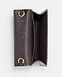 COACH®,MINI WALLET ON A CHAIN,Leather,Mini,Gold/Metallic Pale Gold,Inside View,Top View