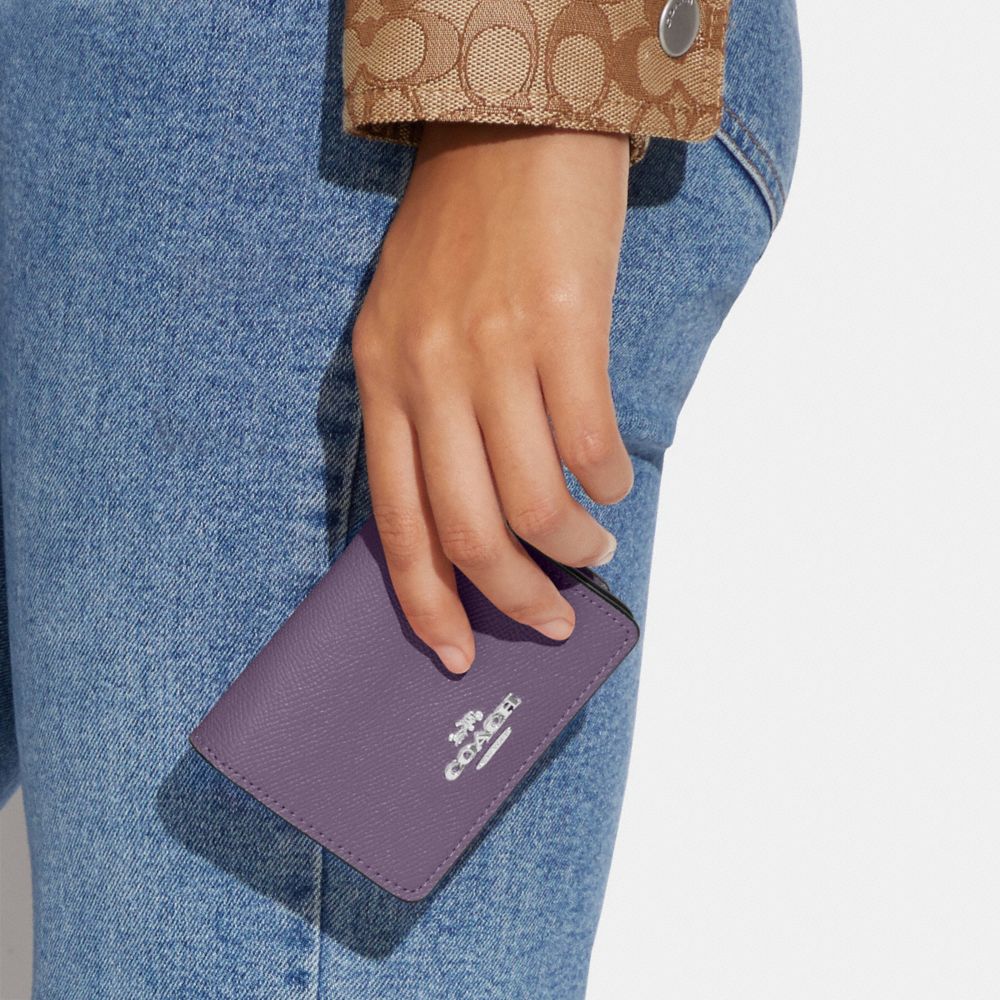 Coach Outlet Mini Wallet On A Chain in Purple