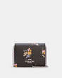 COACH®,MINI WALLET WITH WILDFLOWER PRINT,Silver/Black Multi,Front View