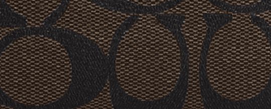 COACH®,MEDIUM CORNER ZIP WALLET IN SIGNATURE CANVAS,pvc,Mini,Gold/Brown Black,Front View