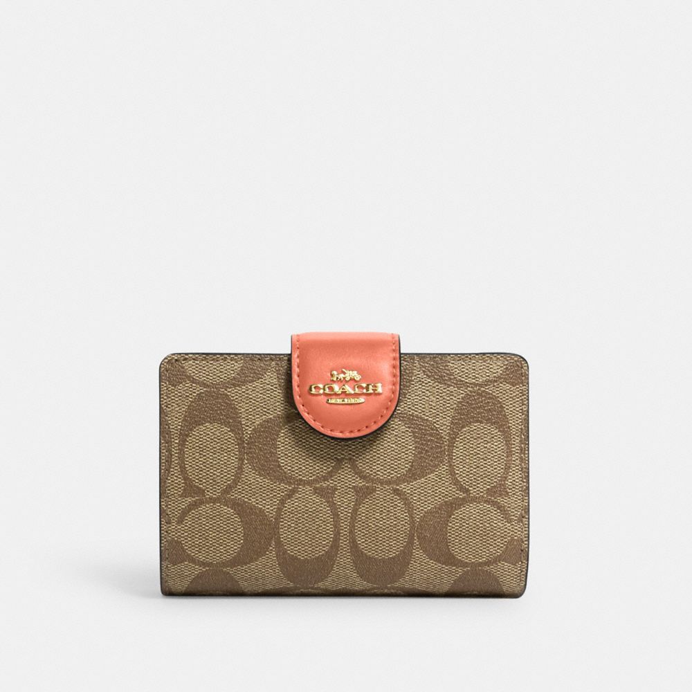 Medium Corner Zip Wallet In Signature Canvas