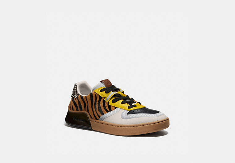 COACH®,CITYSOLE COURT SNEAKER WITH SNAKESKIN DETAIL,Mixed Material,Multi Color,Front View
