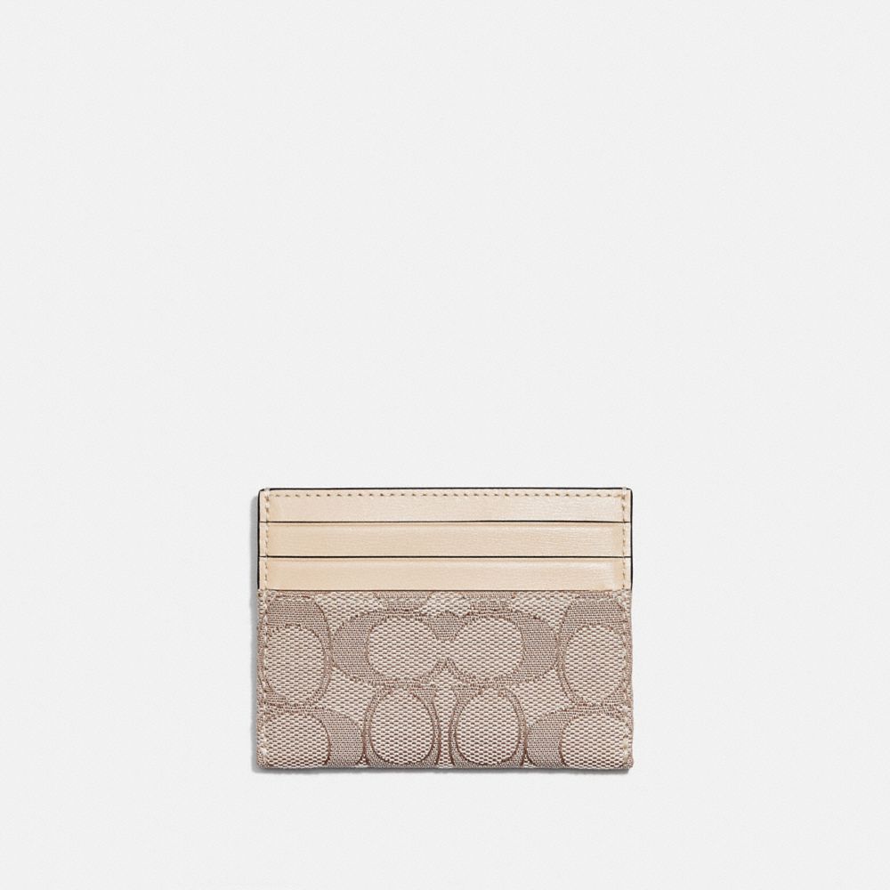 COACH®,Card Case In Signature Jacquard,,Back View