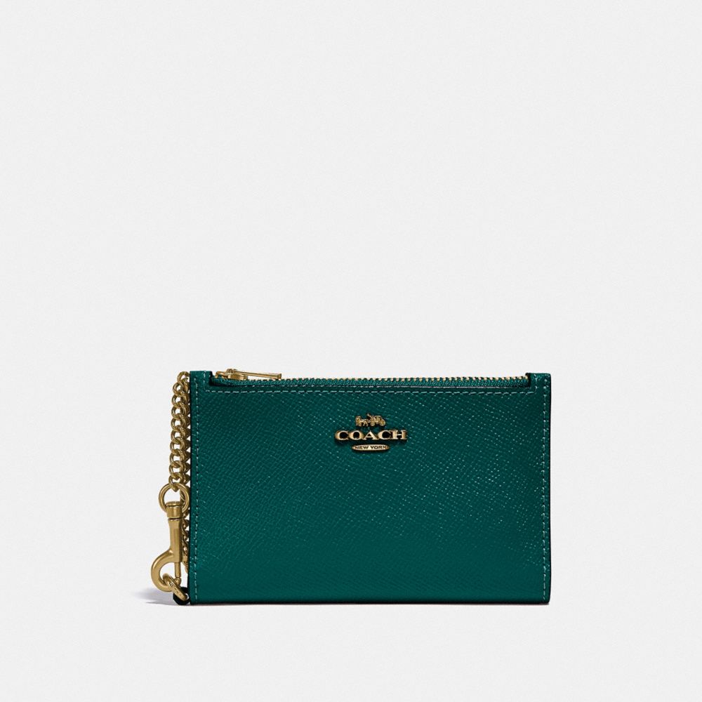 coach zip card case colorblock